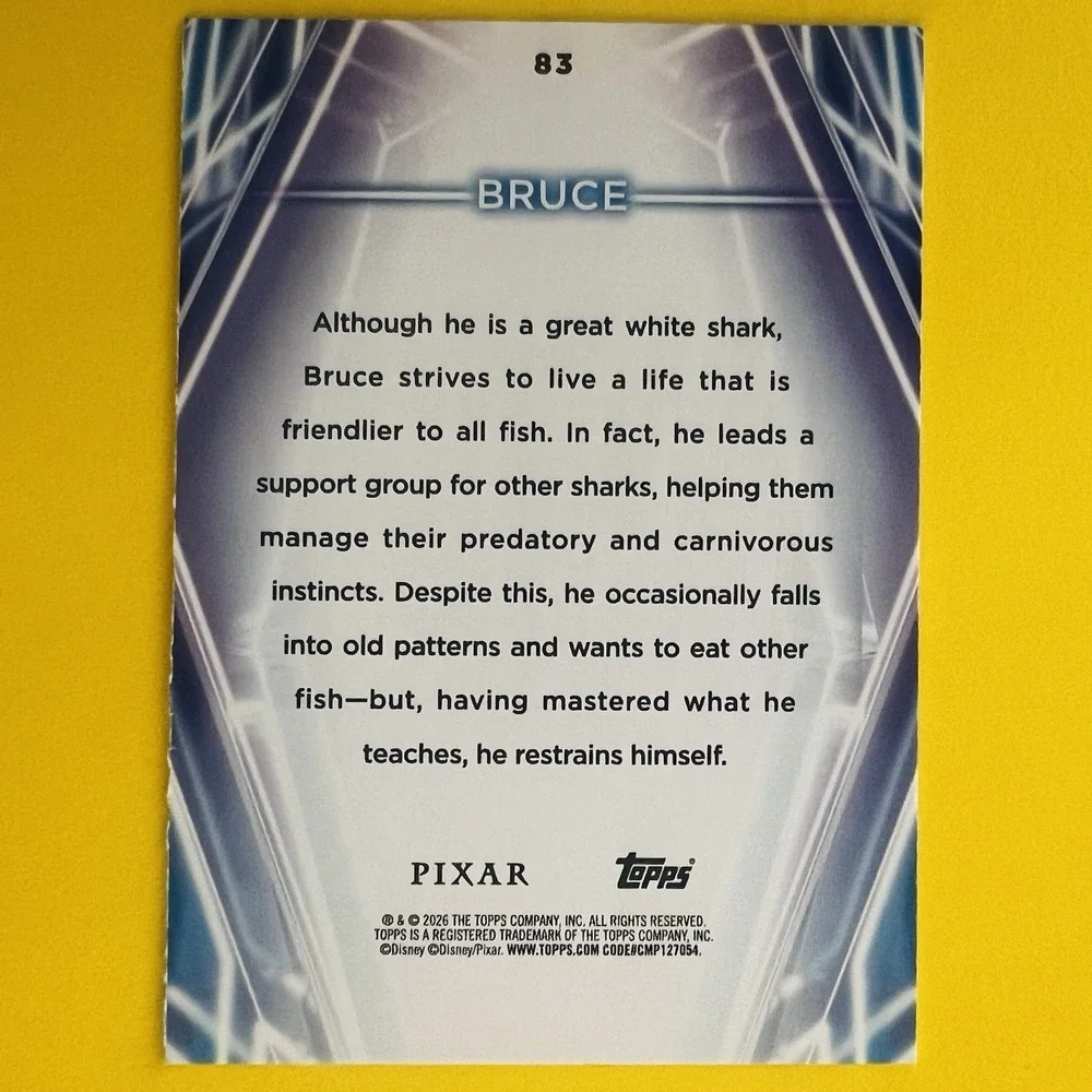 2026‎ Topps Disney Neon Bruce #83 Base Card